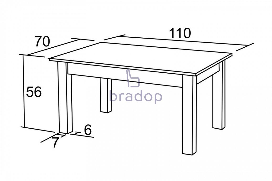 Konferenční stůl Arnold 70×110