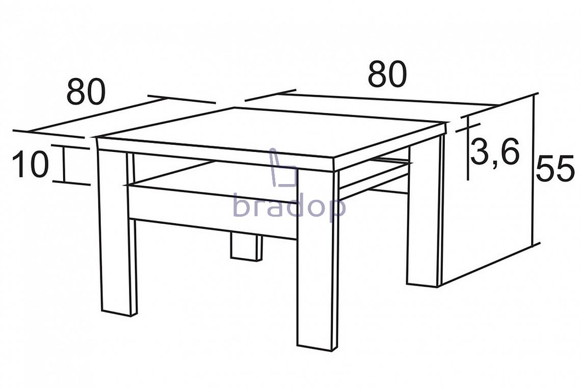 Konferenční stůl Mojmír 80×80