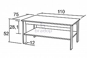 Konferenční stůl Leopold 75×110