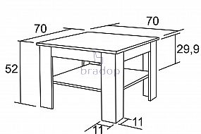 Konferenční stůl Šimon 70×70