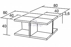 Konferenční stůl Kamil 40×40