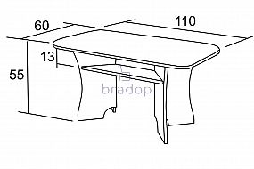 Konferenční stůl Michal 60×110