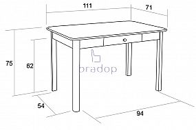 Kuchyňský stůl MILOŠ 70x110 cm se zásuvkou - praktický stůl do kuchyně a jídelny