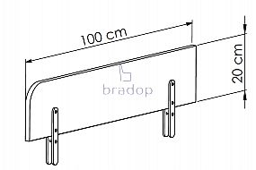 CASPER ZABRANA k postelím  100cm creme