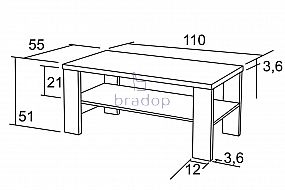 Konferenční stůl Zbyněk 55×110