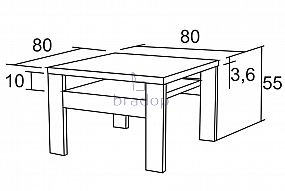 Konferenční stůl Mojmír 80×80