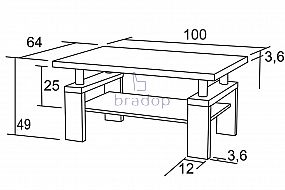 Konferenční stůl Richard 64×100