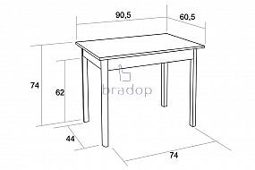 Kompaktní stůl DANIEL 60x90 cm, ideální pro malé kuchyně a malé prostory