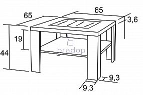 Konferenční stůl Alois 65×65