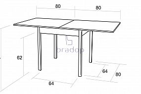 Jídelní stůl LUDVÍK 80/160×80 rozkládací