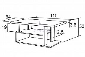 Konferenční stůl Artur 64×110