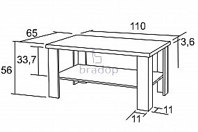 Konferenční stůl Klement 65×110