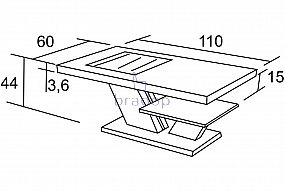 Konferenční stůl Aleš 60×110