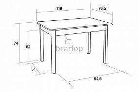 Jídelní stůl ŠIMON 70x110 cm, praktická volba pro malé a středně velké místnosti