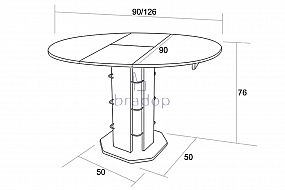 Kulatý rozkládací stůl 90/126 cm - funkční volba do jídelny a obývacího pokoje